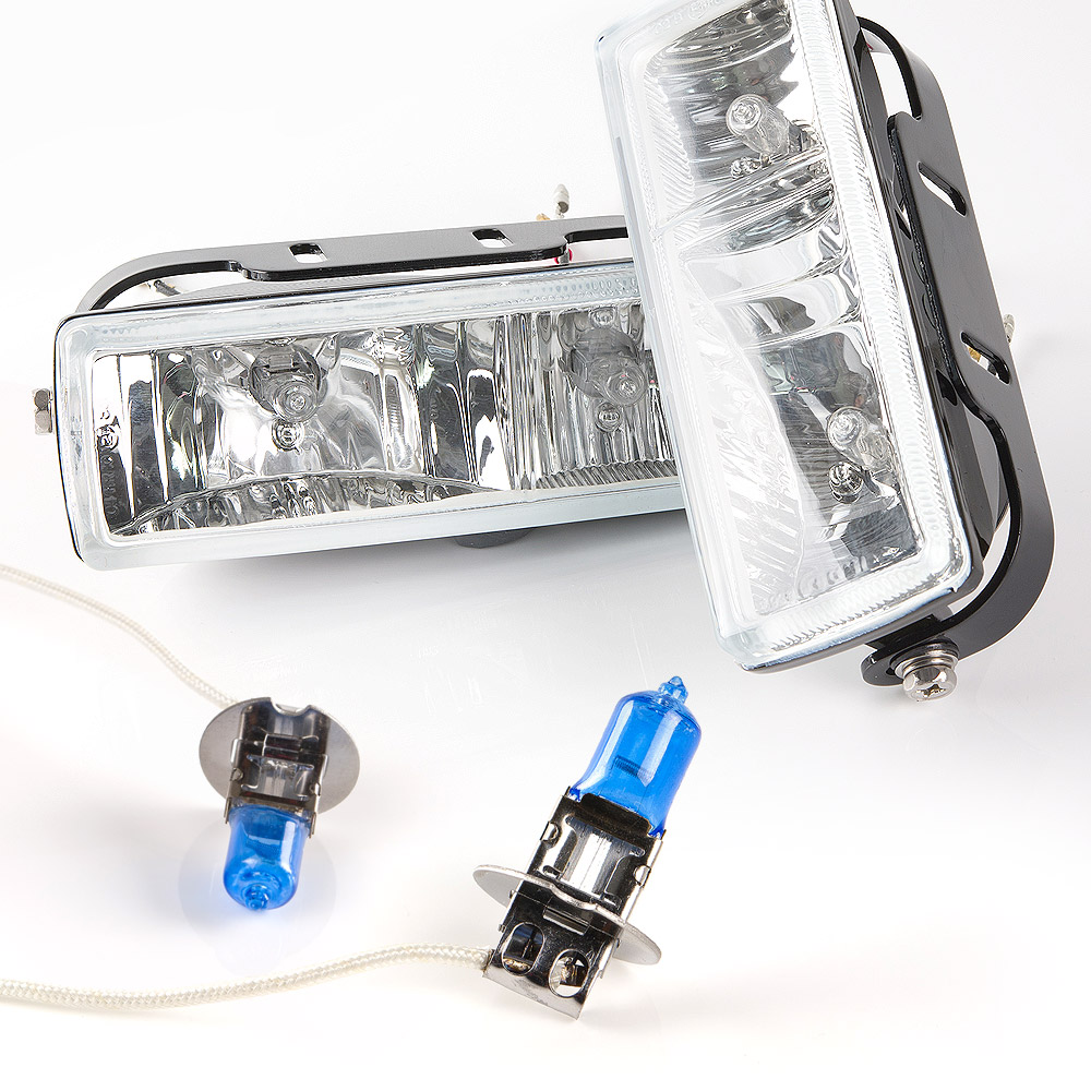 Sirius NS-159 Dual Fog & Driving Lamps + white H3 bulbs x pair
