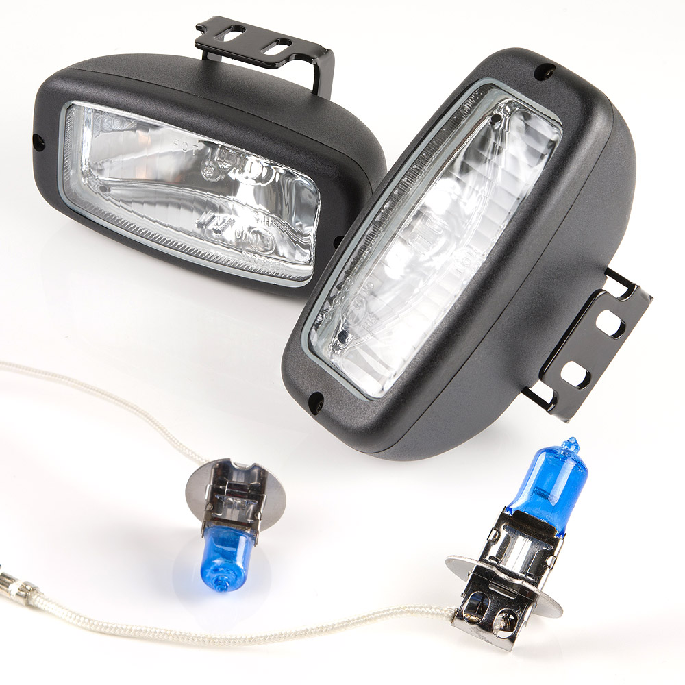 Sirius NS11D Driving Lamps Lights Halogen bulb H3 12V 55W + white H3 bulbs x pair