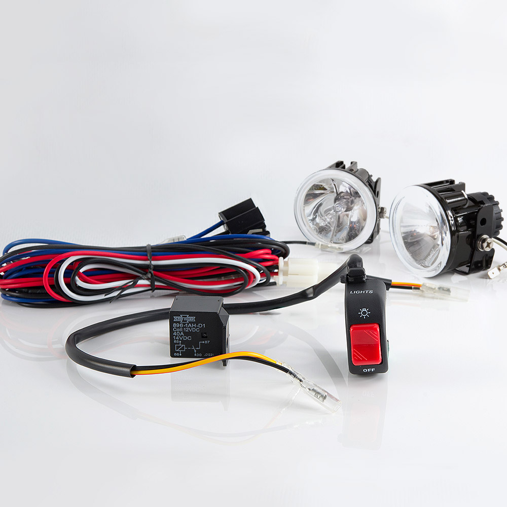 Sirius NS39D Fog light lamp with wiring harness and black fog light switch