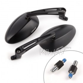 Magazi motorcycle mirrors oval black for BMW 1.5 pitch
