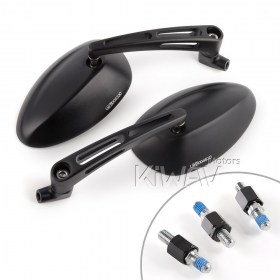Magazi Oval black motorcycle mirrors for scooter