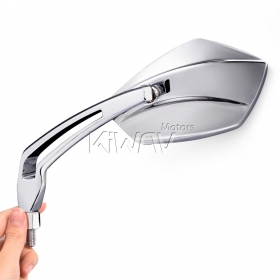 Chrome rear view mirrors Palm 5/16 inch EMARK for Harley davidson