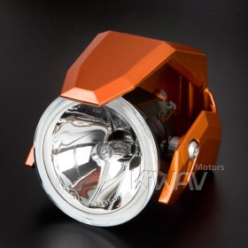 motorcycle fog auxiliary light orange fork tube mount KiWAV magazi