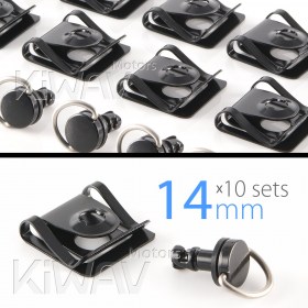  Magazi 1/4 turn Quick Release Fastener Motorcycle Scooter Fairing Clip on fairing fasteners 14mm 10 Pieces Black