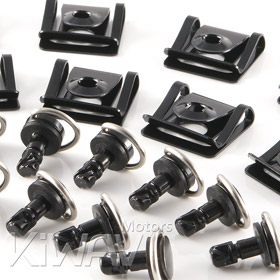 Magazi 1/4 turn Quick Release Fastener Motorcycle Scooter Fairing Clip on fairing fasteners 14mm 10 Pieces Black