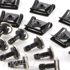 Magazi 1/4 turn Quick Release Fastener Motorcycle Scooter Fairing Clip on 17mm 10 Pieces Black