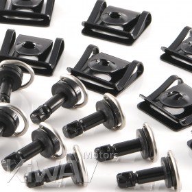 Magazi 1/4 turn Quick Release Fastener Motorcycle Scooter Fairing Clip on 19mm 10 Pieces Black