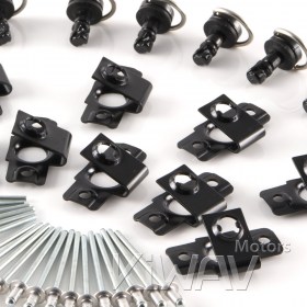 Magazi 1/4 turn Quick Release Fastener Motorcycle Scooter Fairing rivet on 14mm 10 Pieces Black