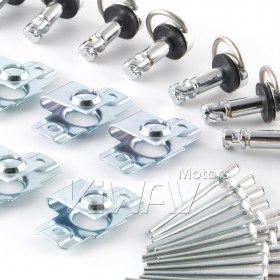 Magazi 1/4 turn Quick Release Fastener Motorcycle Scooter Fairing rivet on 19mm 10 Pieces Chrome