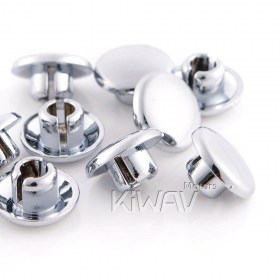 KiWAV motorcycle round bolt cap screw cover plug chrome for 6mm thread allen head bolts, ie M5 allen key