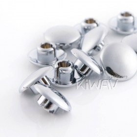 KiWAV motorcycle round bolt cap screw cover plug chrome for 8mm thread allen head bolts, ie M6 allen key