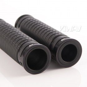 Magazi Cyber grips anodized aluminum black trim a pair 25mm 22mm universal fit 7/8