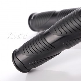 Magazi wave grips anodized aluminum black trim a pair 25mm 22mm universal fit 7/8 inch handlebar