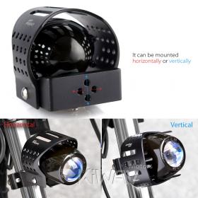 motorcycle scooter round fish-eye black fog auxiliary light Magazi