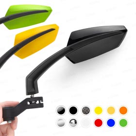 Magazi motorcycle mirrors for universal scooter glossy black