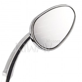 thumbnail image 2 of Black Satin LED Indicator Motorcycle Mirrors – Smoke Lens, Pair, For Harley & Cruisers 2 of 5