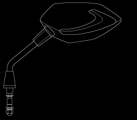 Shop Lucifer neat LED neat stem mirrors for Harley 5/16inch-24 thread