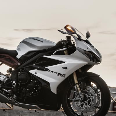 Lucifer sports on Triumph Daytona 675R sport bike
