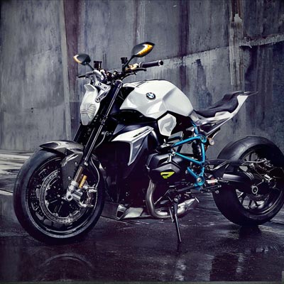 Lucifer neat stem on BMW motorcycle
