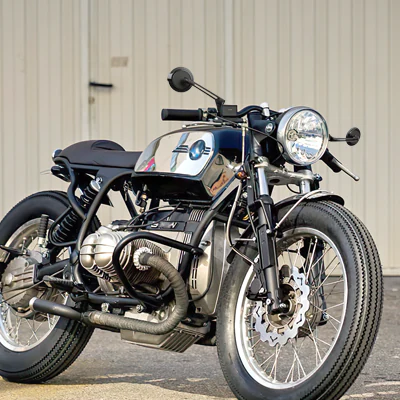 Aura black on a BMW motorcycle