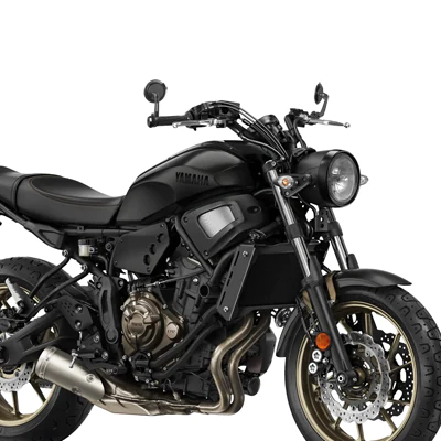 Aura black bar end mirrors on a Yamaha XSR 700