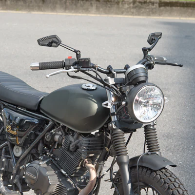 Blade motorcycle mirrors on a Hartford Classic 250i