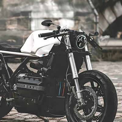 Horus motorcycle mirrors on a BMW K100RS