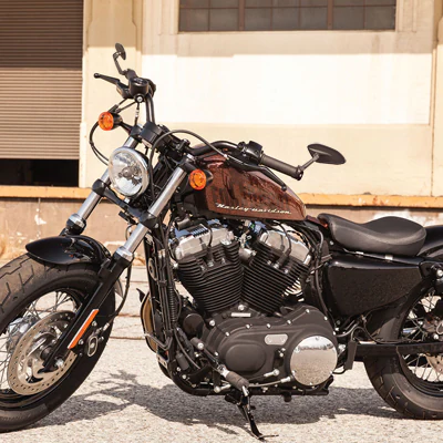 Horus bar end mirrors on a Harley Sportster 1200X Forty Eight