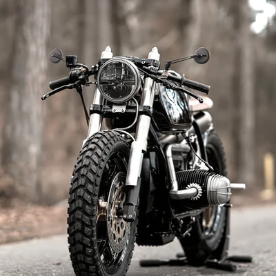 Ojo motorcycle mirrors on a BMW R100