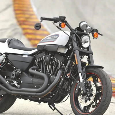 Ojo bar end mirrors on a Harley Sportster XR1200X