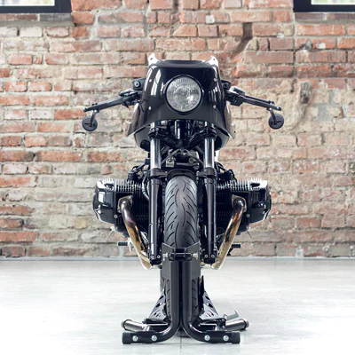 Ojo bar end mirrors on a custom motorcycle