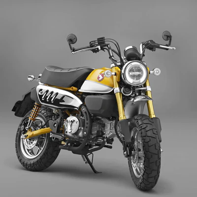 Ojo bar end mirrors on a Honda Monkey