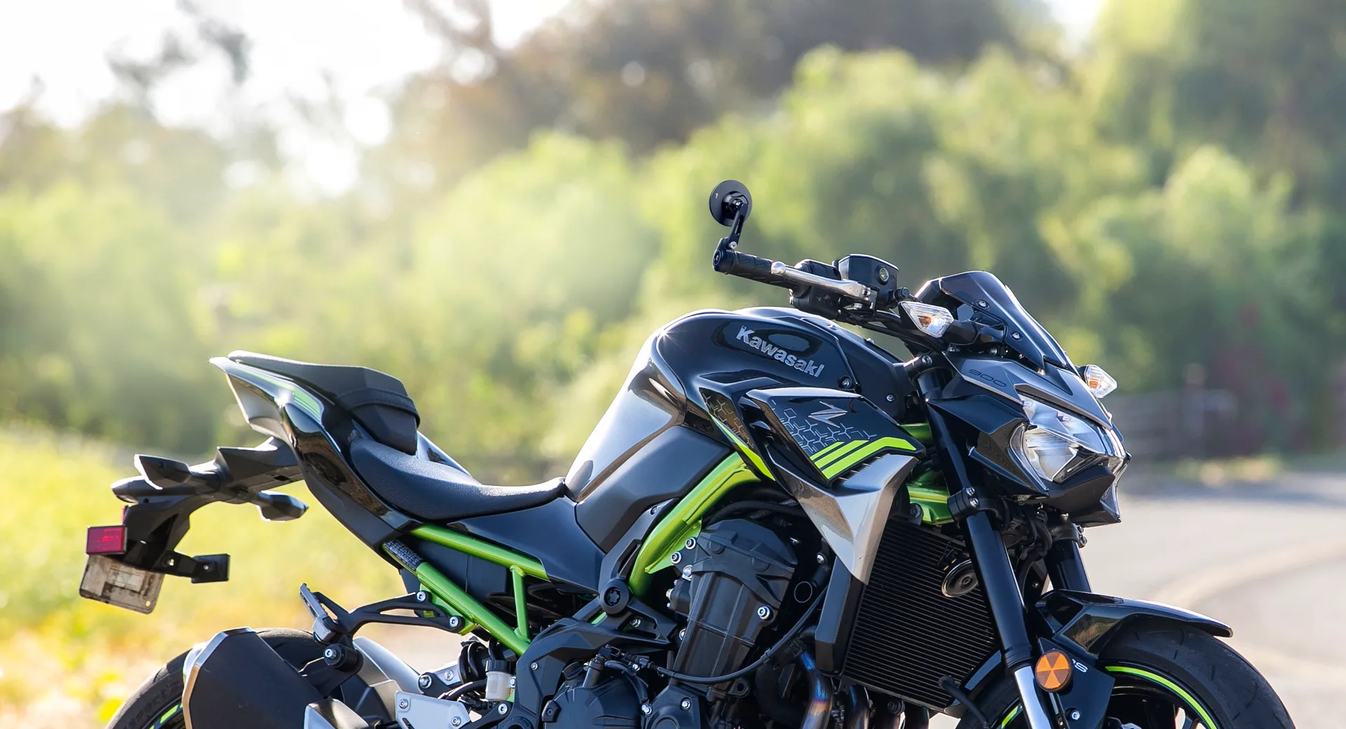 エリオス Orbii bar-end mirrors for Kawasaki Z650 / Z900