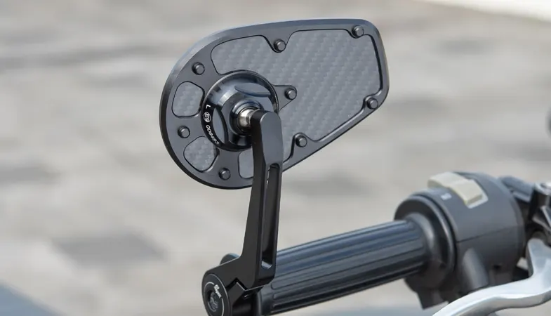 MambaX bar end mirror aluminum structure